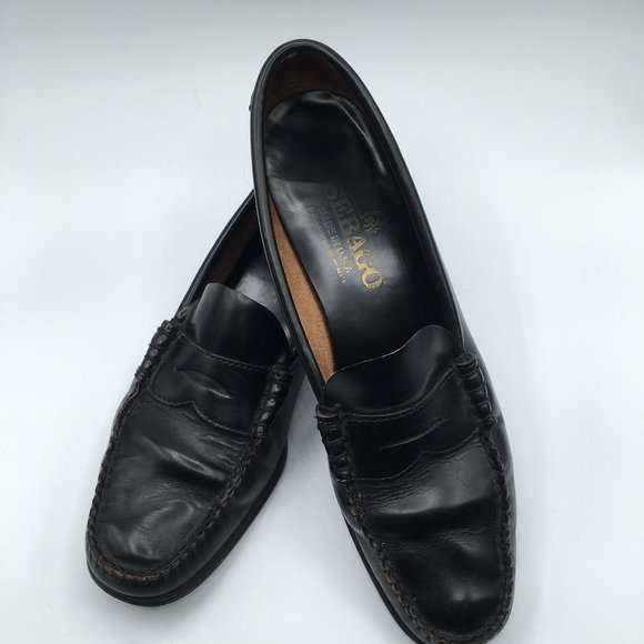 sebago black loafers